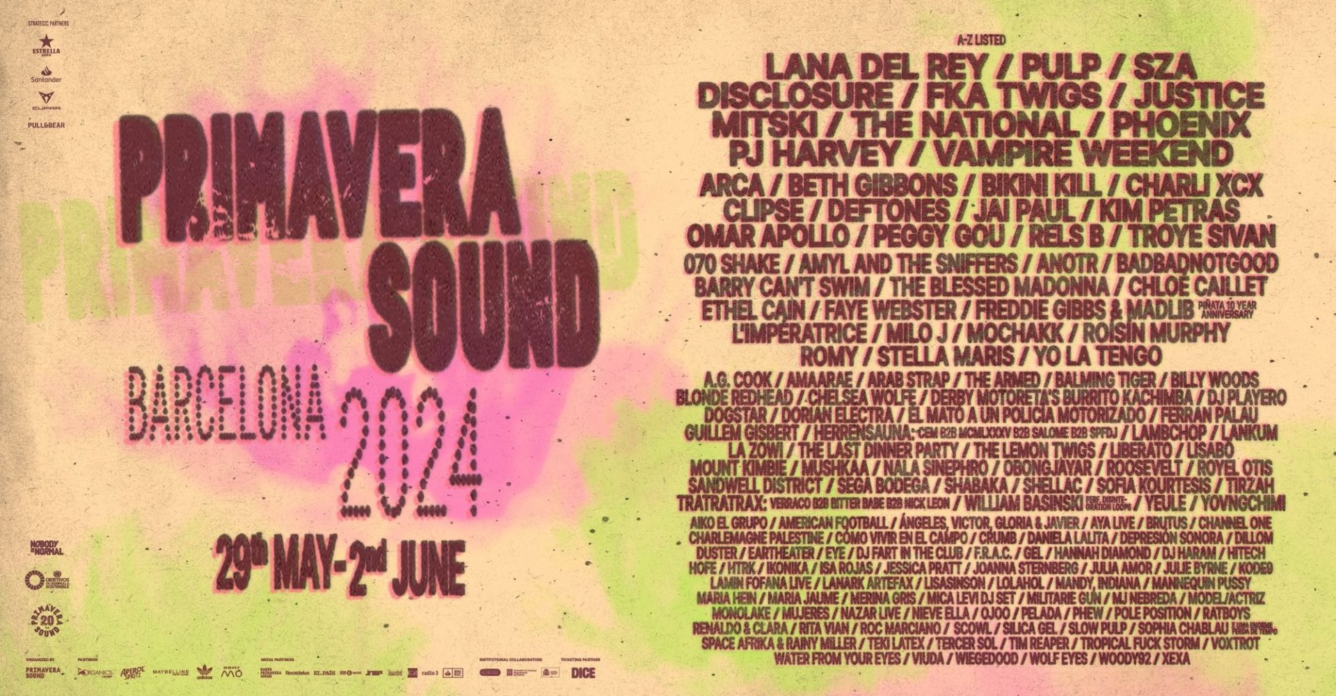 Festivales Lana del Rey, Pulp y SZA encabezan el Primavera Sound