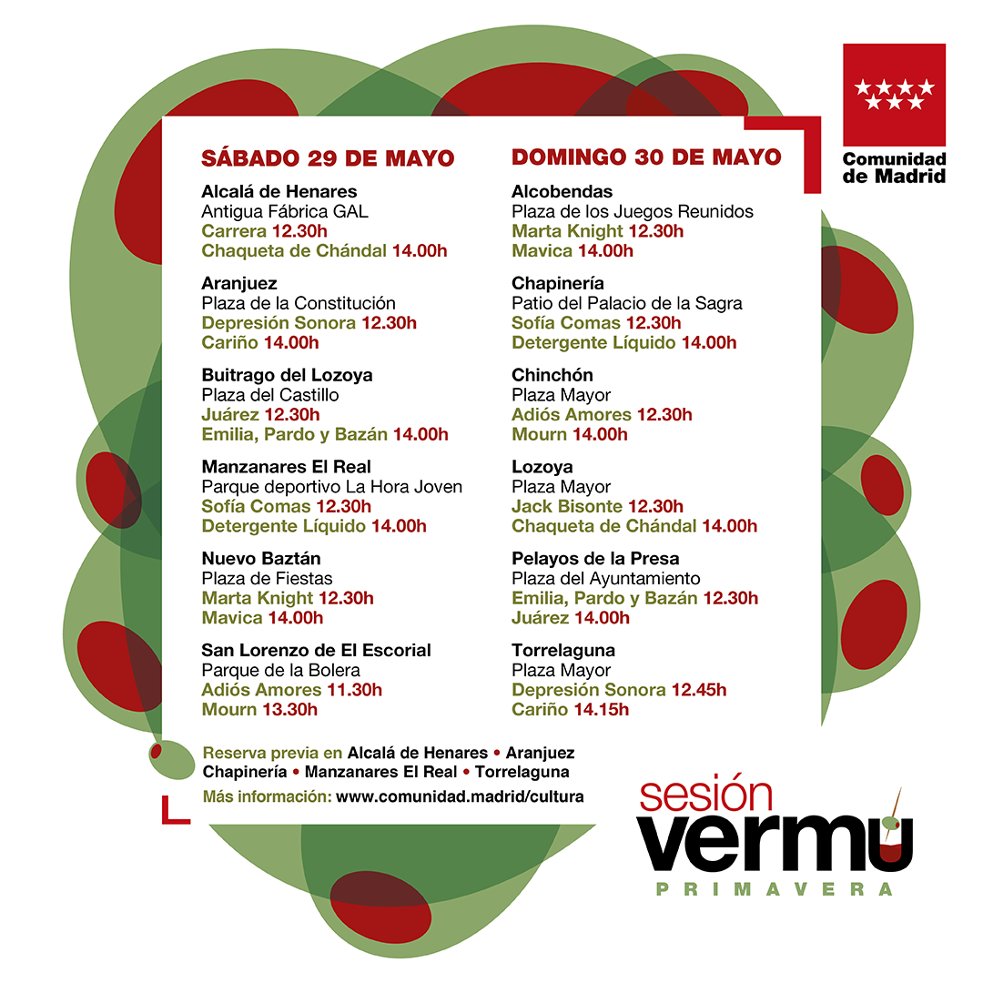 Sesión Vermú afronta su último fin de semana con 24 actuaciones gratuitas en 12 municipios de la Comunidad de Madrid