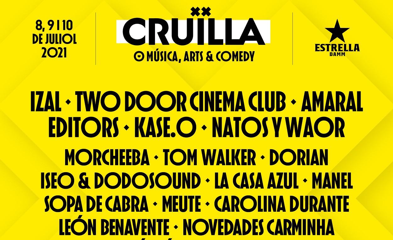 Cruïlla Festival 2021 anuncia cinco incorporaciones a su cartel